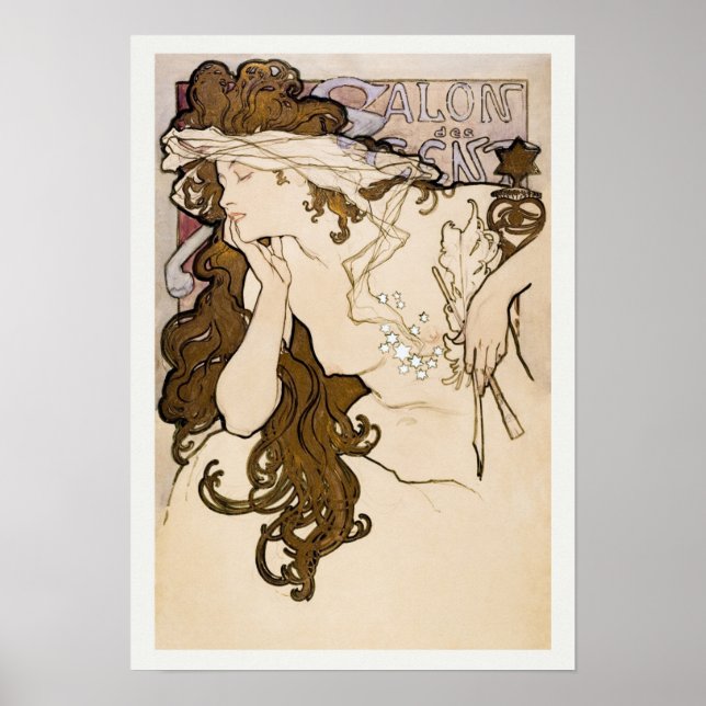 Alfons Mucha - Art Nouveau Poster (Vorne)