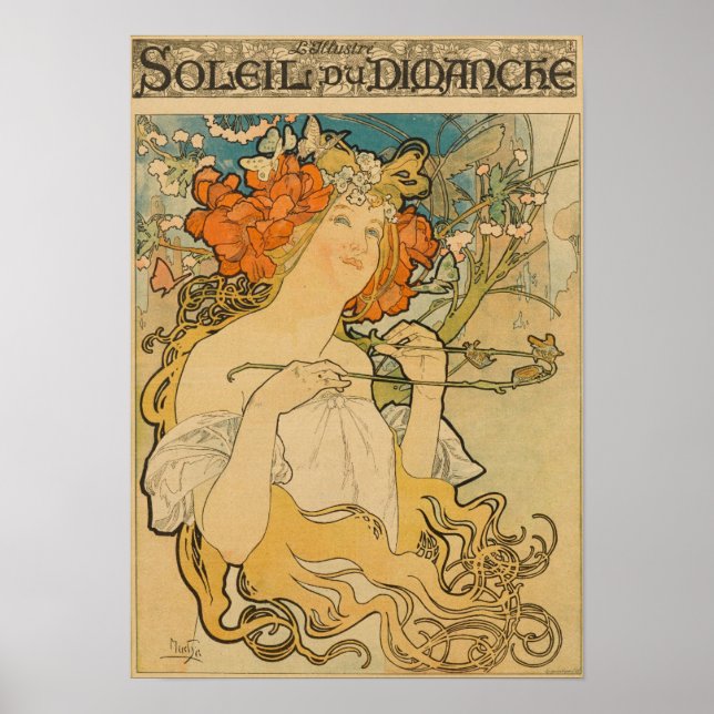 Alfons Mucha - Art Nouveau Poster (Vorne)