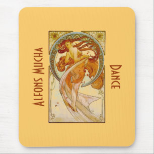 Alfons Mucha Dance Vintag Print Mousepad