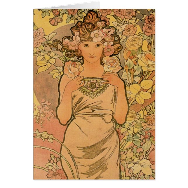 Alfons Mucha ~ Die Rose (Vorne)