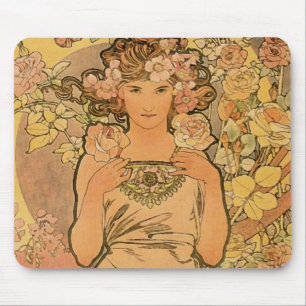 Alfons Mucha ~ Die Rose Mousepad