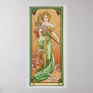 Alfons Mucha - Frühjahr 1900 Poster