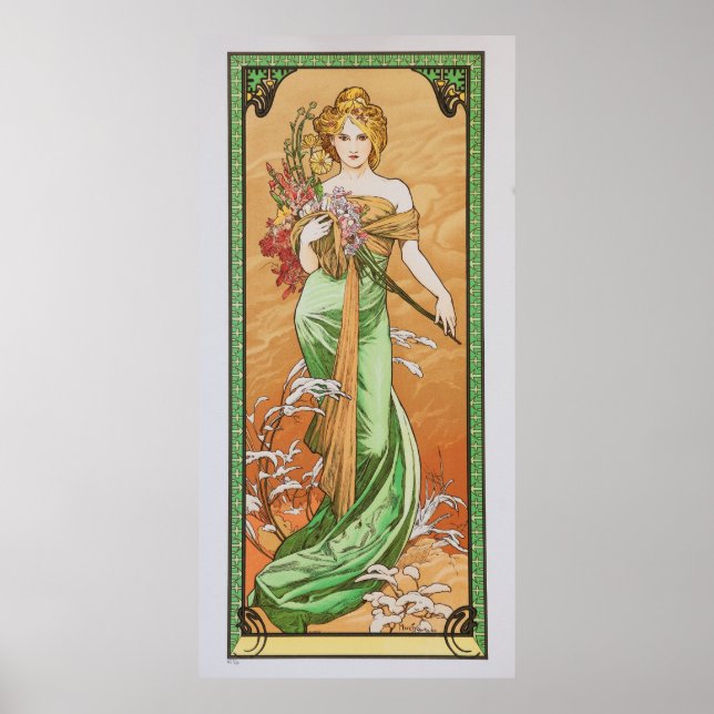 Alfons Mucha - Frühjahr 1900 Poster (Vorne)