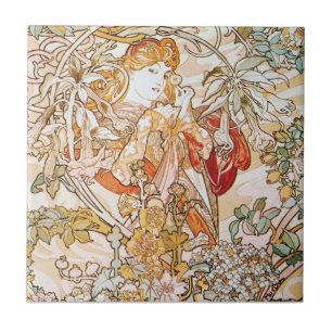 Alfons Mucha Kunst Fliese
