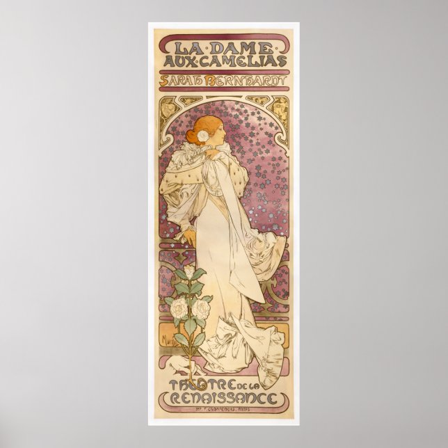 Alfons Mucha La Dame aux Camlias Sarah Bernhardt Poster (Vorne)