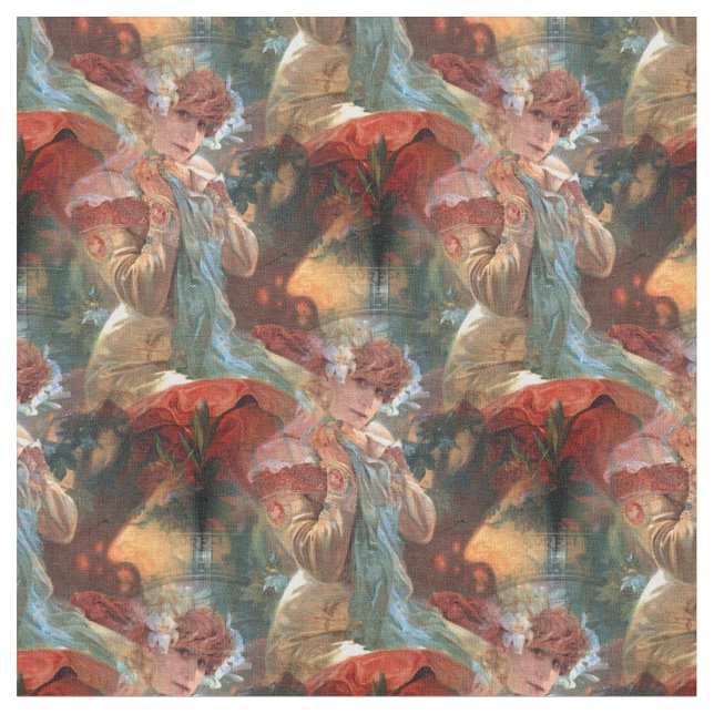 Alfons Mucha Lefevre 1903 Utile Stoff (Nahaufnahme)