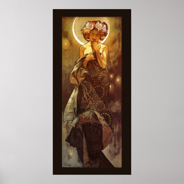 Alfons Mucha: Luna Poster (Vorne)