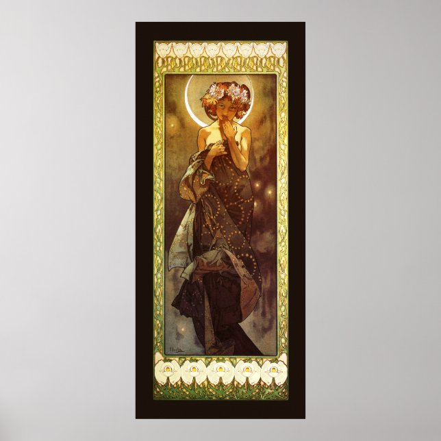 Alfons Mucha: Luna Poster (Vorne)