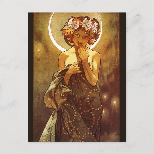 Alfons Mucha: Luna Postkarte (Vorderseite)