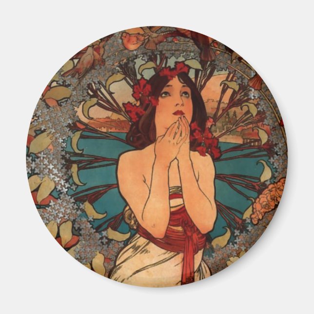 Alfons Mucha Monaco Monte Carlo Magnet (Vorne)