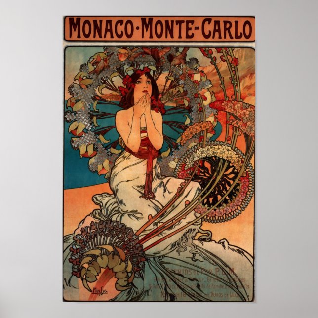 Alfons Mucha Monaco Poster (Vorne)