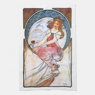 Alfons Mucha: Muse der Malerei Geschirrtuch
