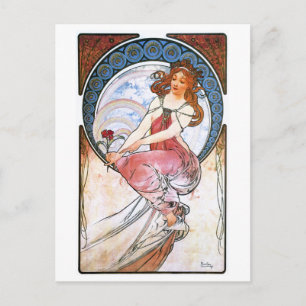 Alfons Mucha: Muse der Malerei Postkarte