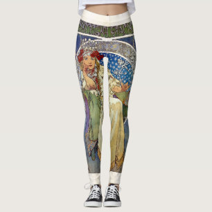 Alfons Mucha Princezna 1911 Hyacinta Leggings