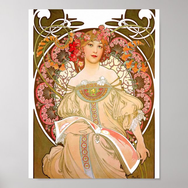 Alfons Mucha Reverie Poster (Vorne)
