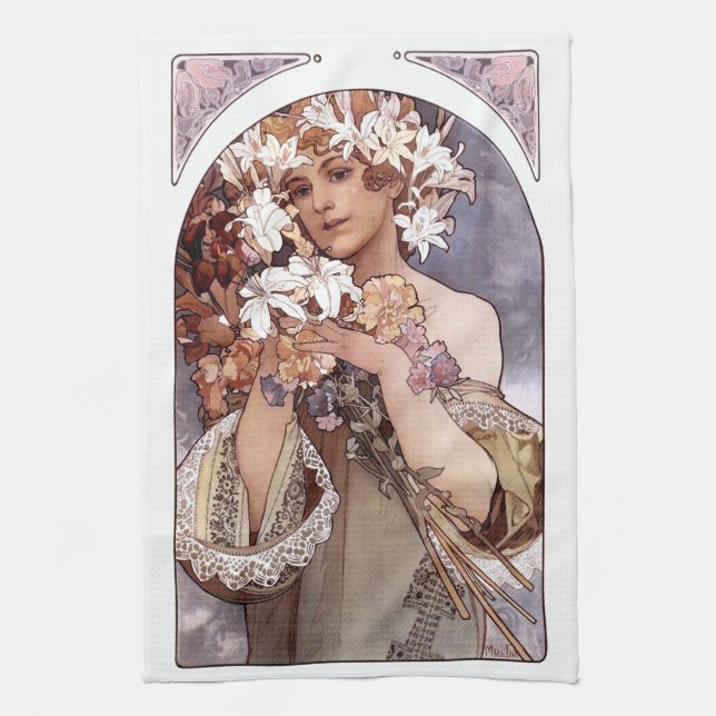 Alfons Mucha: Tanz Geschirrtuch (Vertikal)