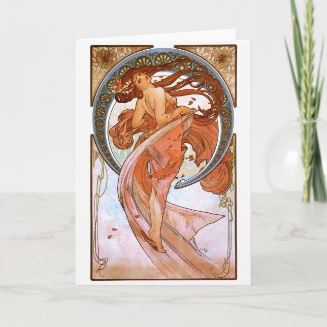 Alfons Mucha: Tanz Karte (Vorderseite)