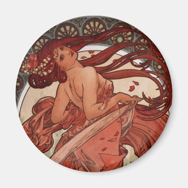 Alfons Mucha Tanz Magnet (Vorne)
