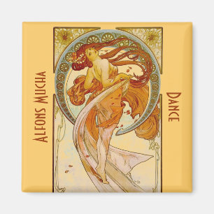 Alfons Mucha Tanz Vintage-Druck Magnet
