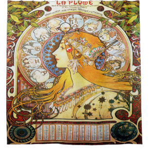 Alfons Muchatierkreis 1896 Duschvorhang