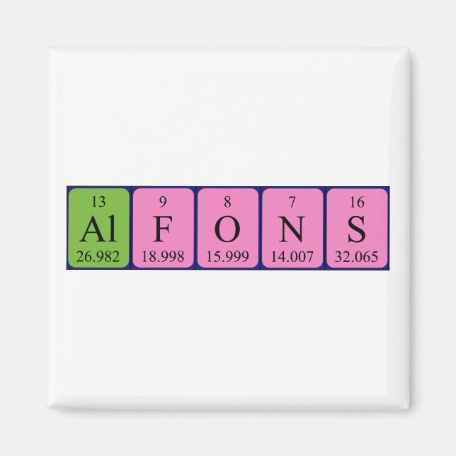 Alfons Periodenmagnet Magnet (Vorne)