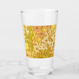 Alfonse Mucha Art Nouveau Lilienblumen Glas