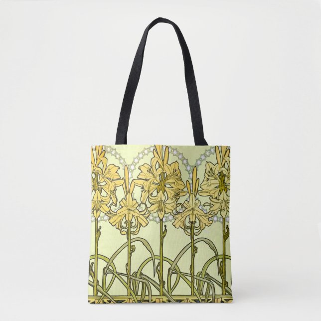 Alfonse Mucha Art Nouveau Lily Floral Pattern (Vorderseite)