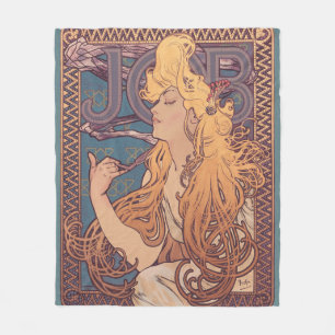 Alfonse Mucha Job Art Nouveau Frau Fleecedecke