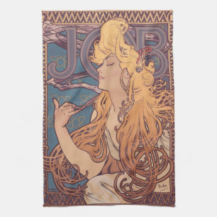 Alfonse Mucha Job Art Nouveau Frau Geschirrtuch