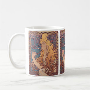 Alfonse Mucha Job Art Nouveau Frau Kaffeetasse