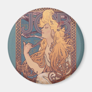Alfonse Mucha Job Art Nouveau Frau Magnet
