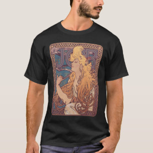 Alfonse Mucha Job Art Nouveau Frau T-Shirt