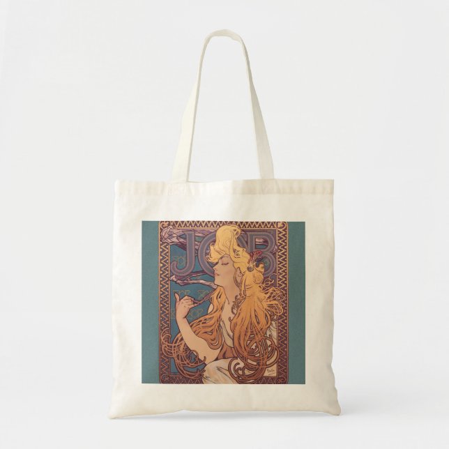 Alfonse Mucha Job Art Nouveau Frau Tragetasche (Vorne)