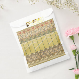 Alfonse Mucha Mohn Art Nouveau Florale Tapete Geschenktütchen