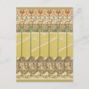 Alfonse Mucha Mohn Art Nouveau Florale Tapete Postkarte