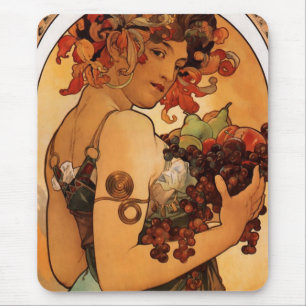 Alfonse Mucha Obst Mousepad