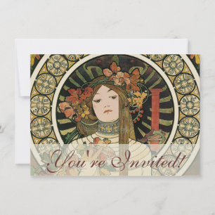 Alfonse Mucha Trappistine Nouveau Einladung