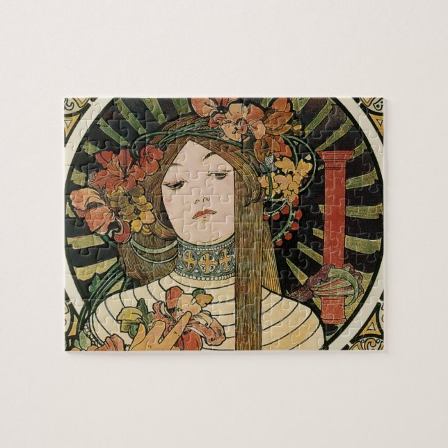 Alfonse Mucha Trappistine Nouveau Puzzle (Horizontal)