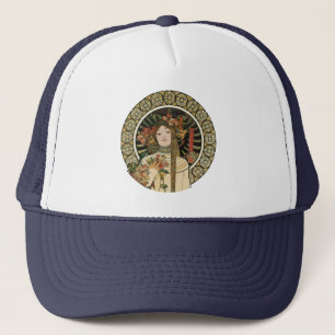 Alfonse Mucha Trappistine Nouveau Truckerkappe