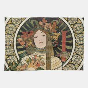 Alfonse Mucha Trappistine Nouveau Vintage Poster Handtuch