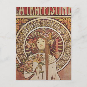 Alfonse Mucha Trappistine Nouveau Vintage Poster Postkarte