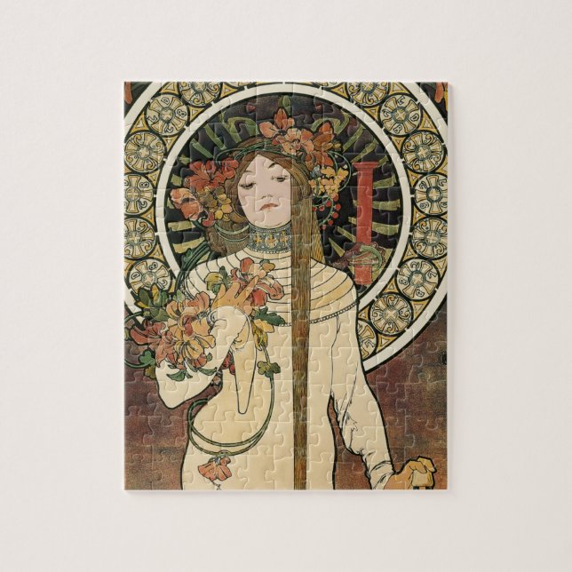 Alfonse Mucha Trappistine Nouveau Vintage Poster Puzzle (Vertikal)