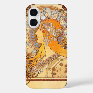 Alfonse Mucha Zodiac Art Nouveau Frau iPhone 16 Hülle