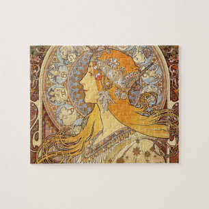 Alfonse Mucha Zodiac Art Nouveau Frau Puzzle