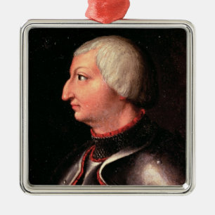 Alfonso V "Magnanimous", König von Aragonien Silbernes Ornament