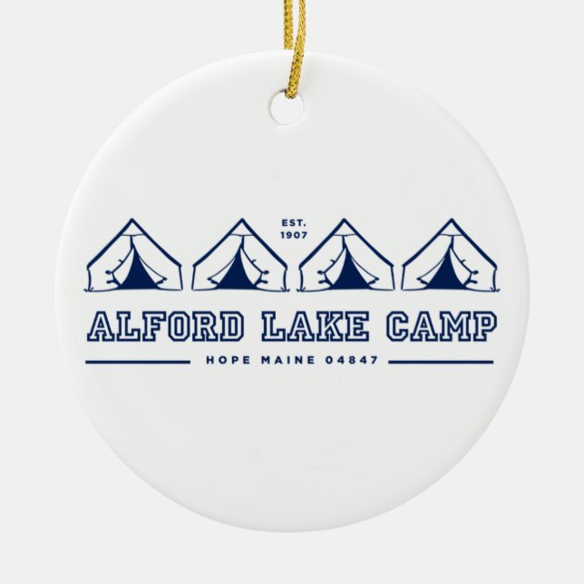 Alford Lake Camp Zelt Line Ornament (Vorne)