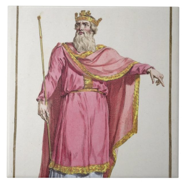 Alfred das große (849-99) von 'Receuil DES Estamp Fliese (Vorderseite)