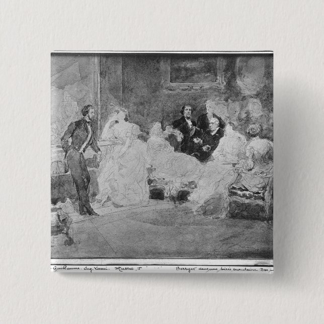 Alfred de Musset Eugene Delacroix Button (Vorderseite)