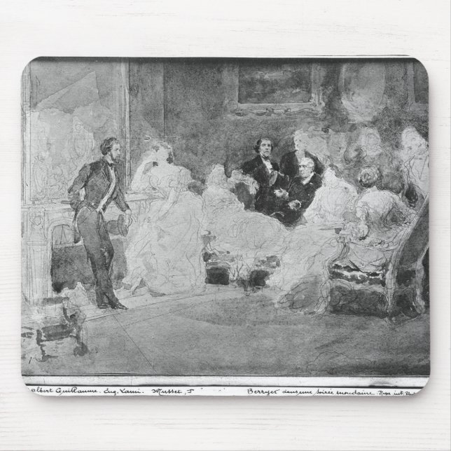 Alfred de Musset Eugene Delacroix Mousepad (Vorne)