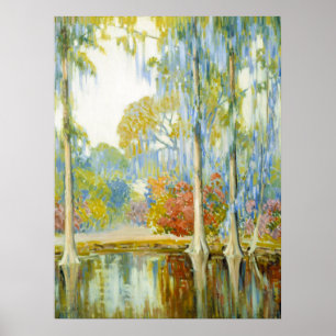 Alfred Hutty Magnolia Gardens Altes Gemälde Poster